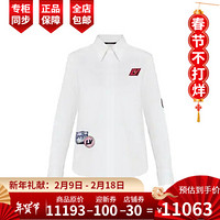 孔雀翎路易威登LV女装新款时尚AIRLINE贴饰衬衫经典百搭衬衣 1A62JL S