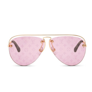 孔雀翎路易威登lv女士太阳眼镜大尺寸飞行员太阳镜grease老花图案镜片