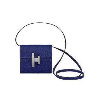 HERMÈS 爱马仕 女士零钱包 H073663 蓝色