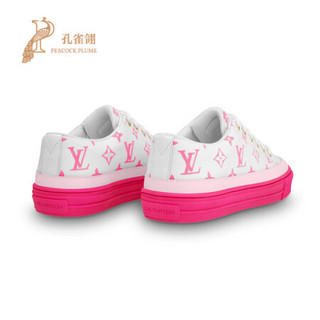 孔雀翎Louis Vuitton/路易威登2020新款女鞋印花STELLAR 运动鞋1A65TP 波普红色 40