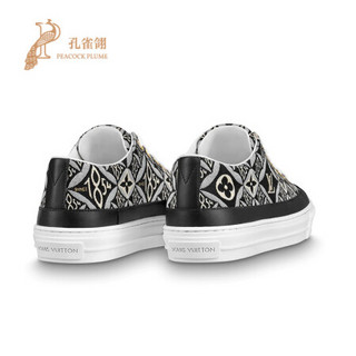 孔雀翎Louis Vuitton/路易威登2020新款女鞋提花STELLAR 运动鞋1A8DDA 酒红色1A8DDQ 36.5