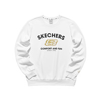 SKECHERS 斯凯奇 新年系列 男子运动卫衣 L121M078-0019 亮白色 S