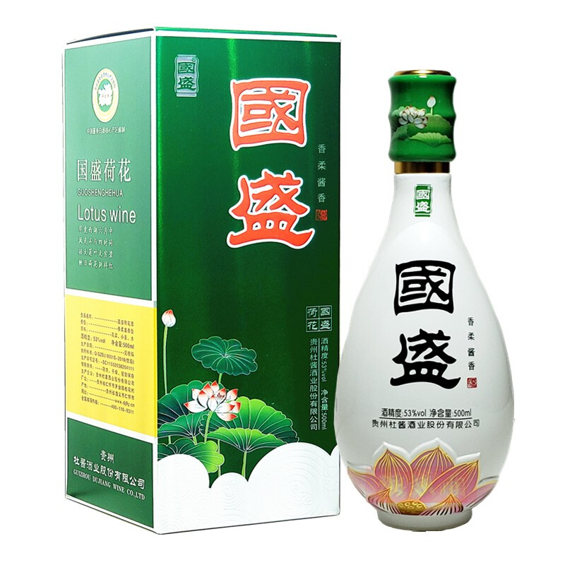 Dusause 杜酱 国盛荷花 53%vol 酱香型白酒 500ml 单瓶装