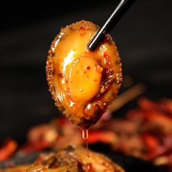 辣卤鲍鱼4只35g海味即食熟食网红麻辣鲍鱼海鲜零食小吃特产