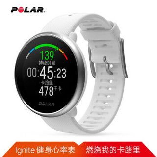 博能（polar） 支持莱美运动 专 FITNESS WATCH 白色 M/L码 （适合160-210毫米腕围）