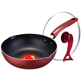 SUPOR 苏泊尔 EJ28RP01 炒锅(28cm、不粘、铝合金、酒红色)