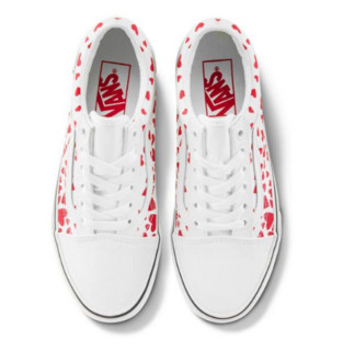 VANS 范斯 经典系列 OLD SKOOL 情人节限定款 女子运动板鞋 VN0A3WKT4S0 白色/红色 36.5