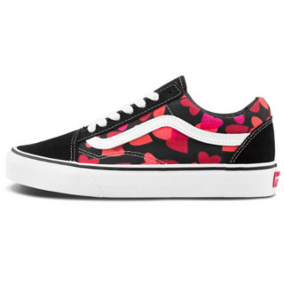 VANS 范斯 经典系列 OLD SKOOL 情人节限定款 中性运动板鞋 VN0A3WKT4RZ 黑色/红色 38.5