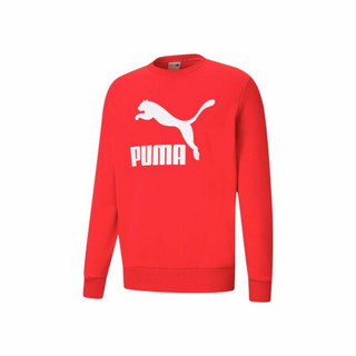 彪马 PUMA 男子 生活系列 Classics Logo Crew TR 针织卫衣 531366 11 鲜红色 亚洲码 L 180/100A