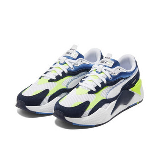 彪马 PUMA 男女同款 生活系列 RS-X³ Twill AirMesh 休闲鞋 368845 01 白-粗呢蓝 44 UK9.5