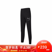 彪马 PUMA 男子 基础系列 ATHLETICS Pants TR cl 针织长裤 855988 01 黑色 亚洲码 L 180/78A