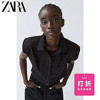 ZARA 女装 带垫肩府绸衬衫 03666154800