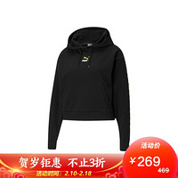 彪马 PUMA 女子 生活系列 ELEVATE Hoodie Wmns 针织卫衣 531244 01 黑色 欧洲码 M 165/88A