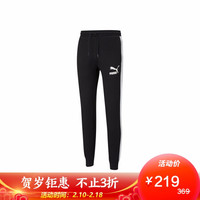 PUMA 彪马 男子 生活系列 Iconic T7 Track Pants DK 针织长裤 531381 01 黑色 亚洲码 L 180/78A