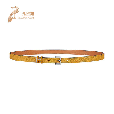 Hermes/爱马仕2020新款女士时尚休闲镀钯金属扣Epsom小牛皮皮带情人节礼物 H081087CK9D075 绿色 90cm