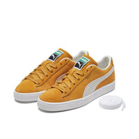 PUMA 彪马 男女同款 生活系列 Suede Classic XXI 休闲鞋 374915 05 蜜汁芥末色-白 39 UK6