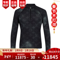 LV路易威登男装上衣半拉链长袖科技3D Monogram图案印花时尚修身1A8H7F XL