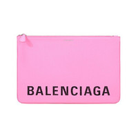 巴黎世家 BALENCIAGA 女士皮革手拿包亮粉色 575215 06H1N 5660