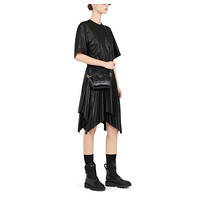 Givenchy纪梵希女士连衣裙褶裥黑色罗缎腰带品牌标志黑色时尚潮流 BW21323Z4N-001   38
