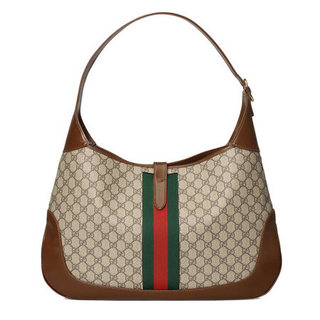 GUCCI 古驰 Jackie 1961系列 女士单肩手提包 645063 HUHHG 8565 乌木色 大号