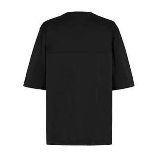 Givenchy纪梵希男装T恤双材质白色品牌英文字母印花锦纶口袋时尚休闲  BM71043002-001 黑色XS