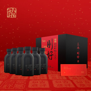 三两 53°白酒酱香新年礼盒150ml*6 整箱装