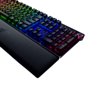 RAZER 雷蛇 猎魂光蛛V2 108键 有线机械键盘 黑色 模拟光轴 RGB