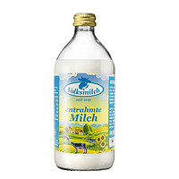 德质（Volksmilch） 德国原装进口脱脂纯牛奶 490ml玻璃瓶装高钙补充蛋白质