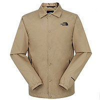 男装2021新款立领烫印logo户外休闲夹克运动外套 XXL 棕色