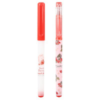 M&G 晨光 草莓限定系列 AGPB6708 拔帽中性笔 红杆黑色 0.5mm 12支装