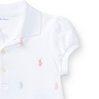 Ralph Lauren/拉夫劳伦女婴 经典款Polo连衣裙与灯笼裤RL32630 100-白色 6M