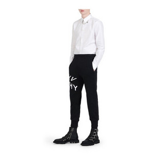 Givenchy纪梵希男裤慢跑裤运动裤长裤Refracted图案刺绣黑色时尚休闲 XXL