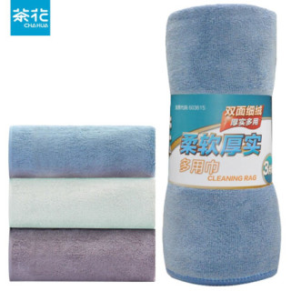 茶花 柔软厚实多用巾百洁布抹布（3片装）