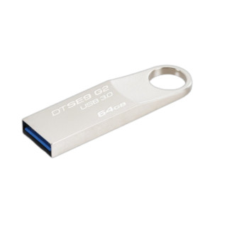 金士顿（Kingston）U盘 64GB DTSE9G2 商务办公金属优盘 USB3.0 标配+type-c转接头