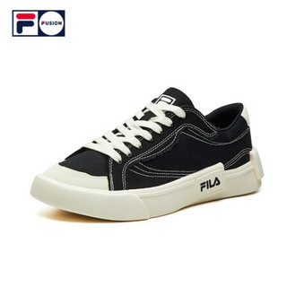 FILA 斐乐 3FILA FUSION潮牌男子潮流板鞋2021夏季新款时尚帆布鞋街拍运动鞋 黑-BK 41