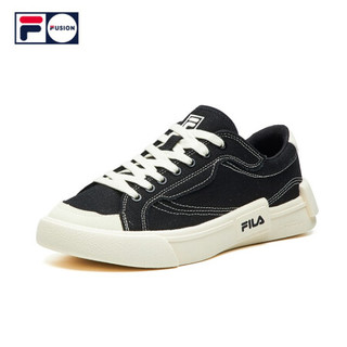 FILA FUSION 斐乐女子潮流板鞋2021春夏新款时尚帆布鞋运动鞋 黑-BK 40
