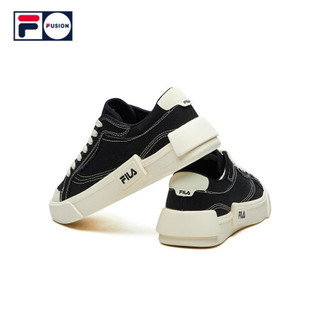 FILA FUSION 斐乐女子潮流板鞋2021春夏新款时尚帆布鞋运动鞋 黑-BK 40