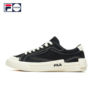 FILA FUSION 斐乐女子潮流板鞋2021春夏新款时尚帆布鞋运动鞋 黑-BK 40