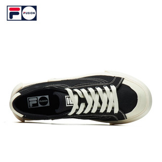 FILA FUSION 斐乐女子潮流板鞋2021春夏新款时尚帆布鞋运动鞋 黑-BK 40