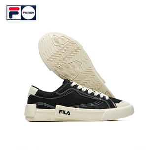 FILA FUSION 斐乐女子潮流板鞋2021春夏新款时尚帆布鞋运动鞋 黑-BK 40