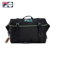 FILA FUSION 斐乐潮牌情侣挎包2021夏新款多功能手提单肩斜挎包 T13U123121F 深黑-BK XS