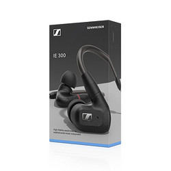 SENNHEISER 森海塞尔 IE300 入耳式挂耳式动圈有线耳机 黑色