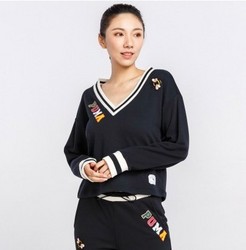 PUMA 彪马 59526001 女士V领针织卫衣