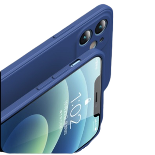 易波 iPhone 12 液态硅胶手机壳 海军蓝