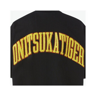 Onitsuka Tiger鬼塚虎男士T恤衫舒适透气 短袖T恤女 2183A703-101 黑色 XS