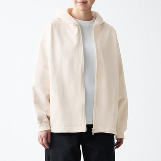 無印良品 MUJI 無印良品   Labo 男女通用 高密度编织 毛圈 拉链连帽衫 象牙色 XXS-XS