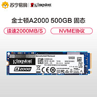 金士顿(Kingston) 500GB SSD固态硬盘 M.2接口(NVMe协议) A2000系列（不带散热片）