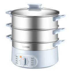 苏泊尔电蒸锅家用多功能插电蒸锅三层大容量304不锈钢多层电蒸笼