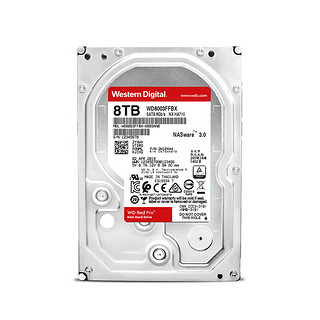 Western Digital 西部数据 红盘Pro系列 3.5英寸NAS硬盘 8TB 256MB(7200rpm、PMR)WD8003FFBX
