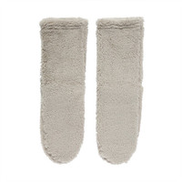 無印良品 MUJI 無印良品  男女通用 合脚直角 长毛抓绒 家居袜 浅灰棕色 23-25cm